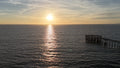 Golden Hour, Venice Pier - Original aerial photograph